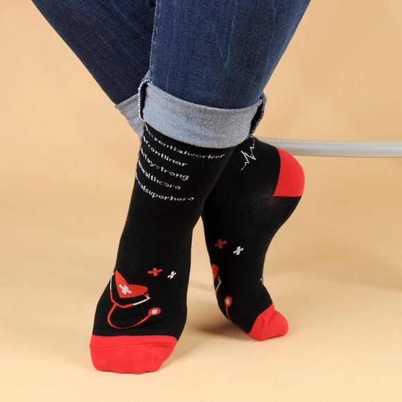 Health Care Heroes-Saving Lives- Novelty Socks S/M - Picture 3 of 10